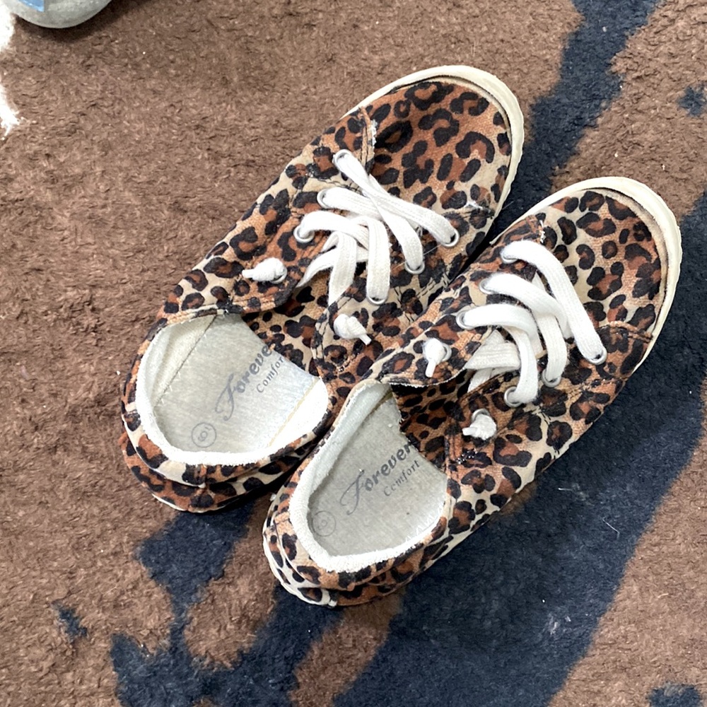 Leopard print shoes. Size 6. Slip ons.